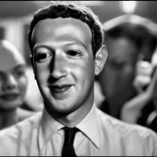 Image similar to mark zuckerberg in the twilight zone ( 1 9 5 3 )