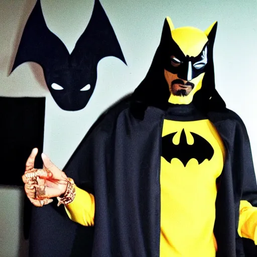 Image similar to snoop dogg as a batman