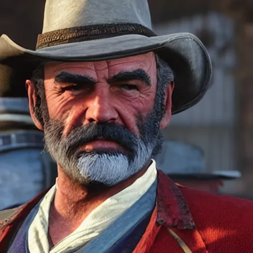 Image similar to Sean Connery in Red Dead Redemption 2 4K detail