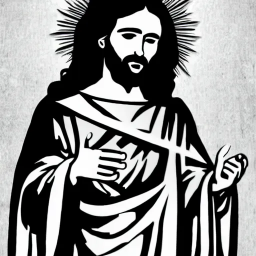 Jesus with black backgroung | Stable Diffusion | OpenArt