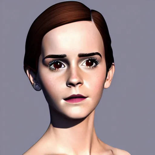 Prompt: 3 d render of emma watson in the style of pixar movies