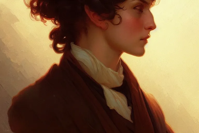 Image similar to alexandr pushkin, portrait, highly detailed, digital painting, artstation, concept art, smooth, sharp focus, illustration, cinematic lighting, art by artgerm and greg rutkowski and alphonse mucha