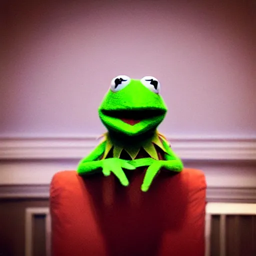 Image similar to “Kermit the Frog as president of the United States, photo journalism unreal 4k”