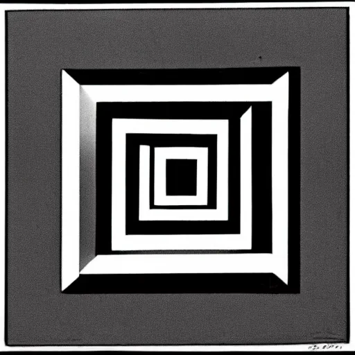 Image similar to minimal symbol by karl gerstner, black and white monochrome, centered, symetrical, bordered