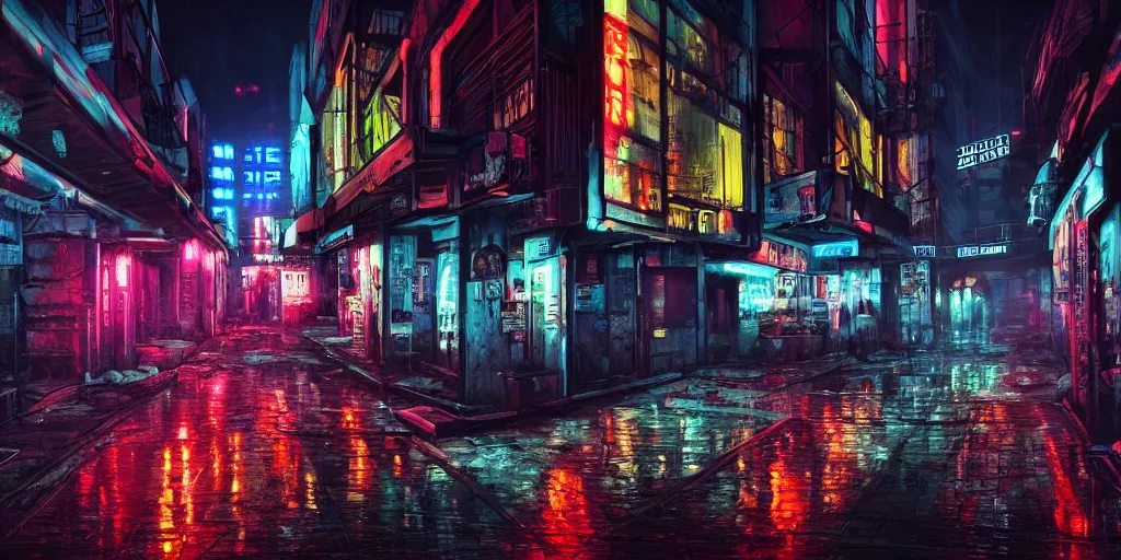 Image similar to Belgrade at night in cyberpunk style, neon lights, ultra realistic, highly detailed, HD, sharp focus, cinematic lighting, realistic, vivid colors, oil painting, non blurry, sharp