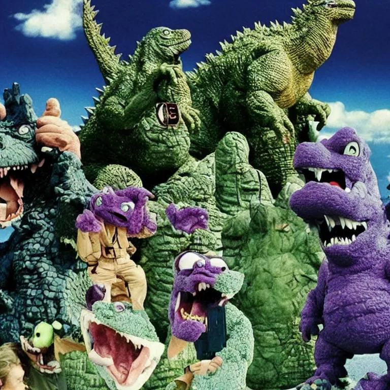 Image similar to Godzilla, Barney & Friends (1992)