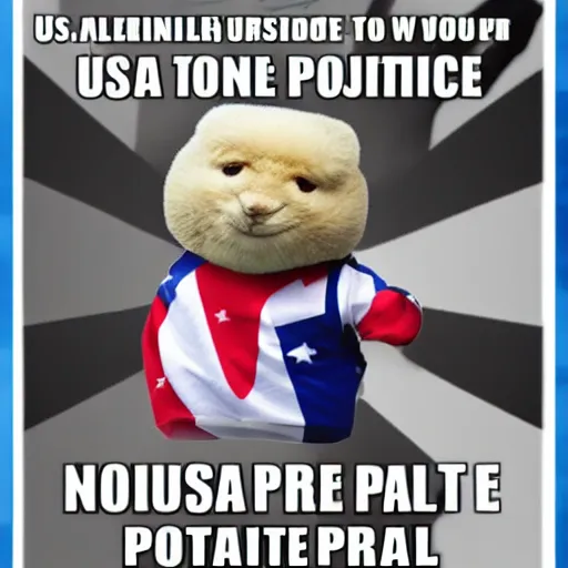 Image similar to usa 3 rd party political mascot,