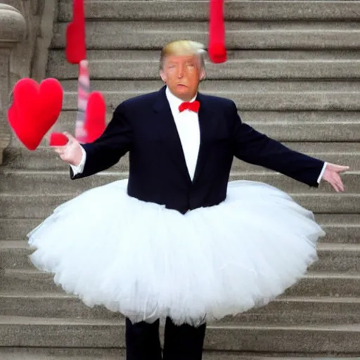 Image similar to donald trump in a tutu,