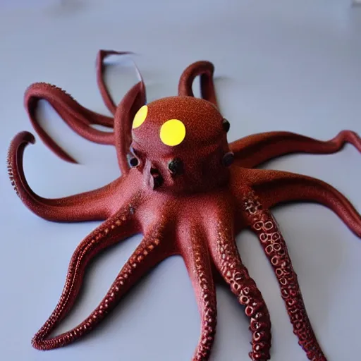 Image similar to vintage 1 9 6 0 s plastic toy of a octopus kaiju,