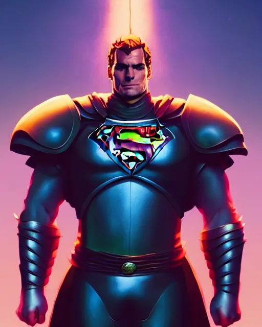 Image similar to portrait, henry cavill as a paladin, bright backlit, key lighting, smooth, gaudy colors, maya render, octane render aesthetic, lol matte painting concept art, official fanart behance hd artstation by jesper ejsing, by rhads and makoto shinkai and lois van baarle and ilya kuvshinov and rossdraws