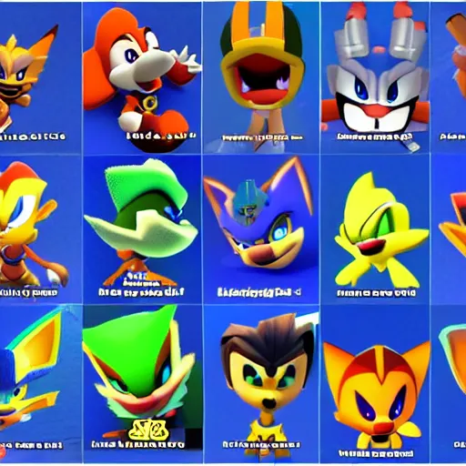 Image similar to crash bandicoot bros kirby super star ultra sonic the hedgehog gta style ratchet and clank