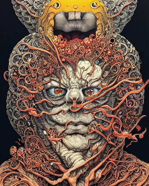 Prompt: portrait painted in jacek yerka style drawn by vania zouravliov and takato yamamoto, inspired by superheroes, intricate acrylic gouache painting, high detail, sharp high detail, artstation