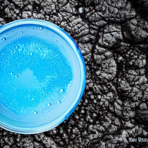 Prompt: blue slime, canon eos r 3, f / 1. 4, iso 2 0 0, 1 / 1 6 0 s, 8 k, raw, unedited, symmetrical balance, in - frame