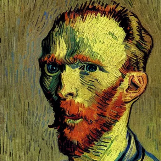 Prompt: portrait of a robot by van gogh in the style of greg rutkowski