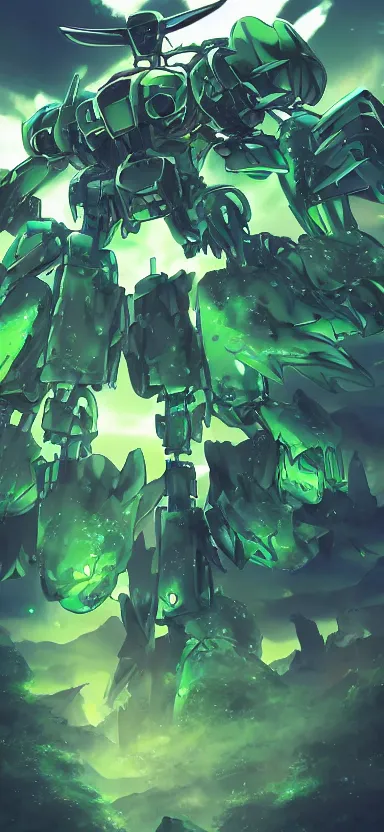 Image similar to giant humanoid plant mecha, forest, key art, aesthetic, anime, shigeto koyama, hiroyuki imaishi