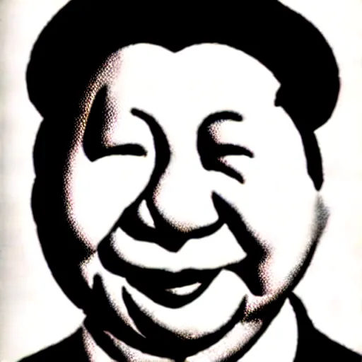 Image similar to The face of Xi Jinping drawn like the face of Winnie the Pooh, cartoon