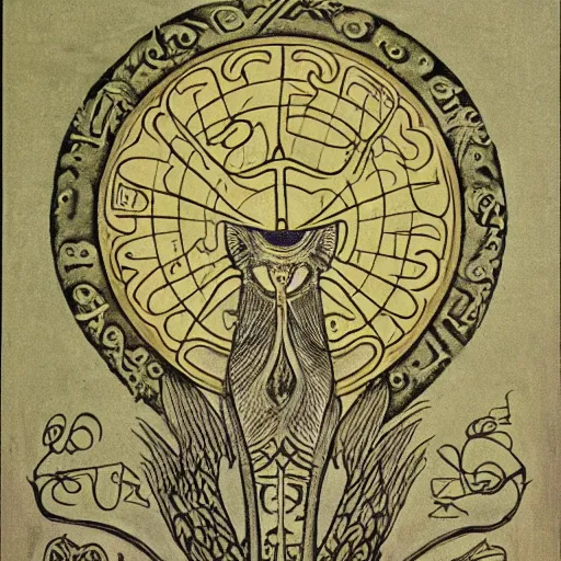 Prompt: the sigil of abundance and luck by austin osman spare