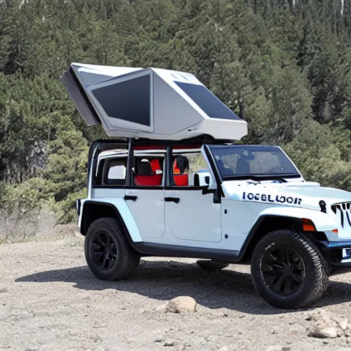 Prompt: Tesla jeep real photo