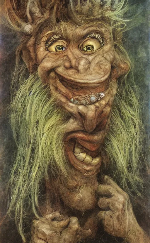 mischievous troll man, by brian froud, stars, muted | Stable Diffusion ...
