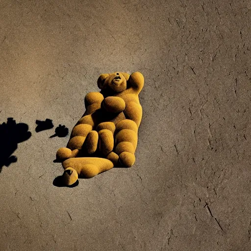 Image similar to large piece of human pooh falling to earth