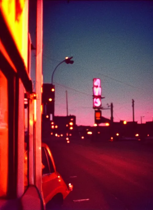 Image similar to Waiting in the car Waiting for the ride in the dark At night the city grows Look at the horizon glow Drinking in the lounge Following the neon signs Waiting for a word Looking at the milky skyline The city is my church It wraps me in its blinding twilight, cinestill 800