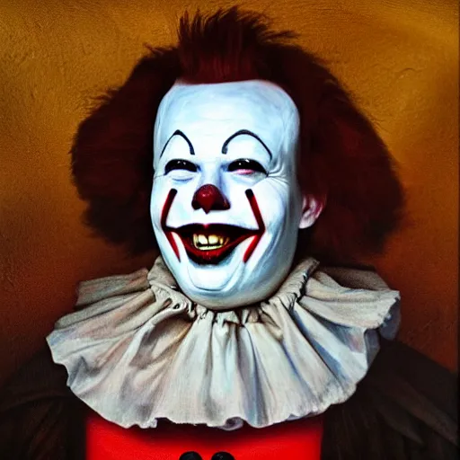 elon musk as pennywise the clown, rembrandt oil | Stable Diffusion ...