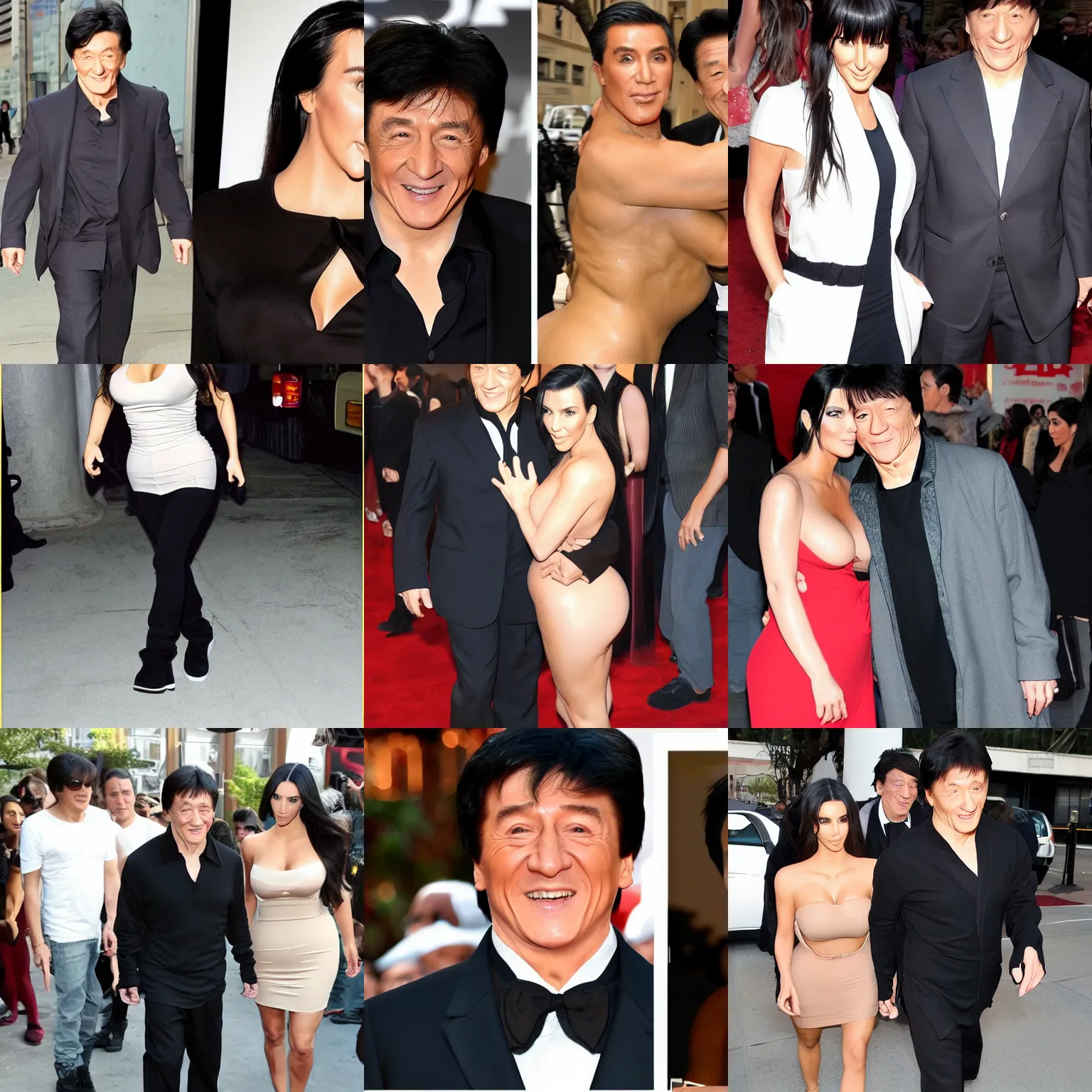 Prompt: jackie chan is kim kardashian