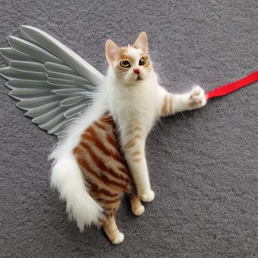 Prompt: cat with bird wings