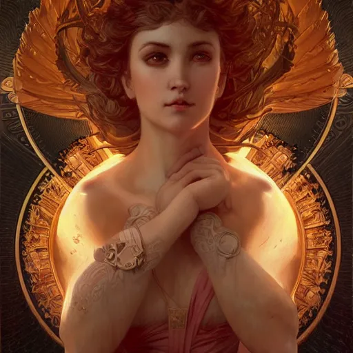 Image similar to portrait of destruction goddess, intricate, evil, elegant, highly detailed, digital painting, satan, artstation, concept art, smooth, sharp focus, illustration, art by artgerm and greg rutkowski and alphonse mucha and william - adolphe bouguereau