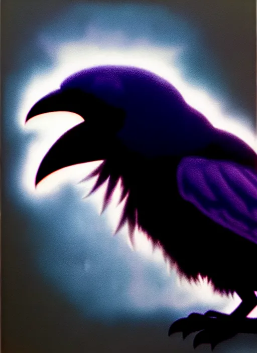 Image similar to a Raven Pokemon, by Casey Baugh, Steve Caldwell, Gottfried Helnwein, and Artgerm, 8k resolution, masterpiece work.