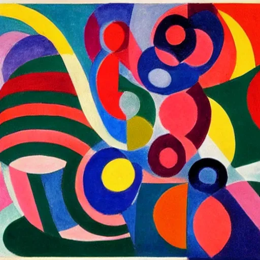 Image similar to the collective unconscious of humanity, by sonia delaunay