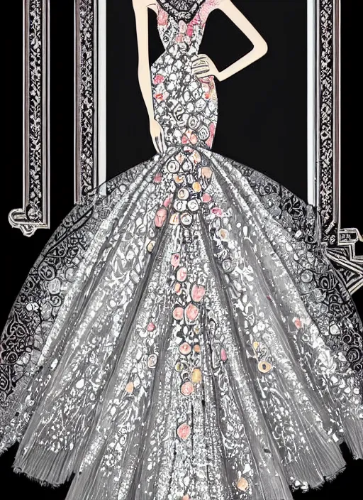 zuhair murad  fall couture 2013  sketch and pixel