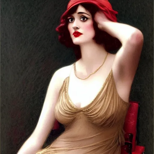 Image similar to portrait en buste flapper girl eva green, vesper lynd, vannessa ives, traditional corsican, intricate, highly detailed, artstation, illustration, jurgens, rutkowski, bouguereau, roaring 20s, 1920s-H 832