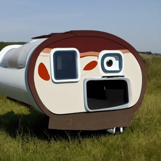 Image similar to a camper shaped like a toilet