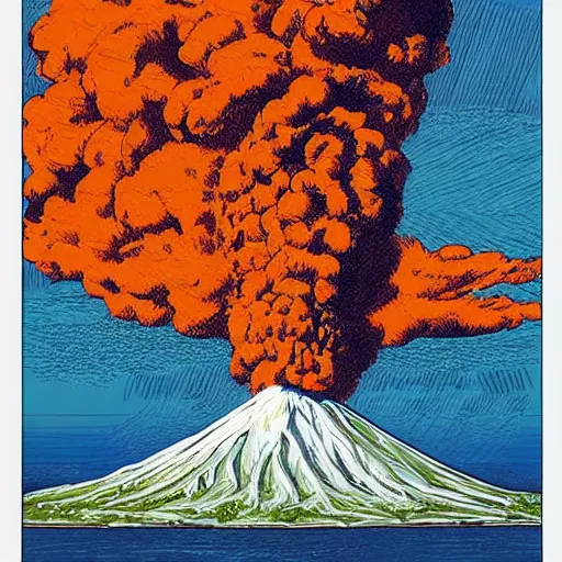 Prompt: Vesuvio explosion, high details, realistic, art by invincible