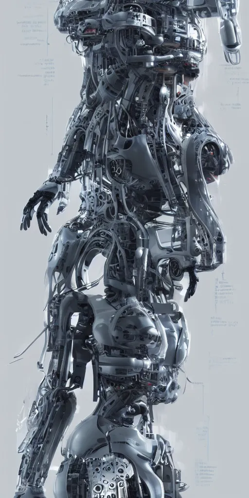 Image similar to concept art, design drawings, instructions, various mechanical prostheses that can enhance human function, cyberpunk, precision, high detail, 8 k.
