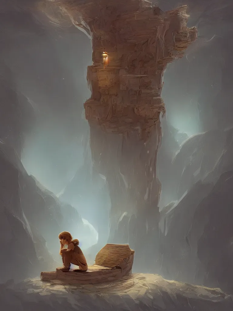 Image similar to loneliness by Disney Concept Artists, blunt borders, golden ratio