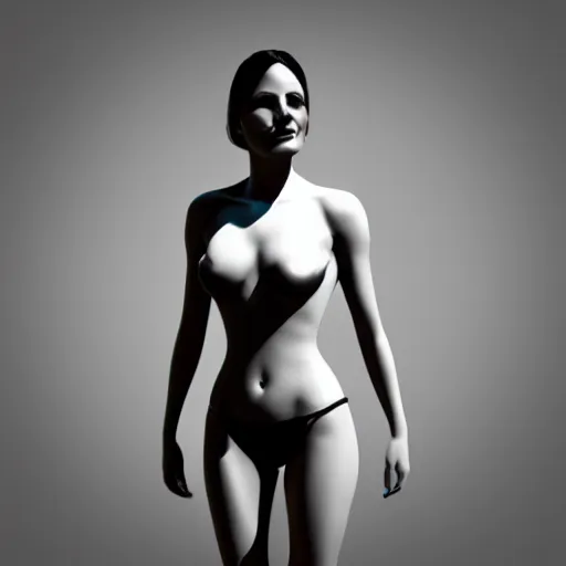 Prompt: 3 d render of a woman,