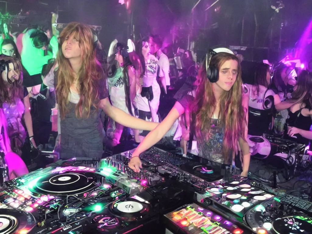 Image similar to Hermione as a dj at EDC