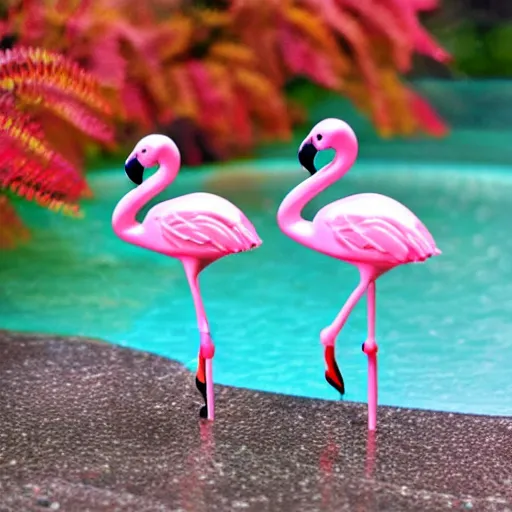 Prompt: flamingo legos