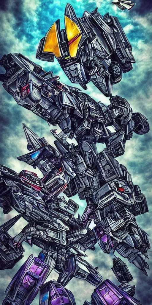 Image similar to decepticon and autobots battle, tribal leg tattoo!!!!!, transformers, skywrap, soundwave, star scream, blitzwing, sunstreaker, sideswipe, intricate, cybertron, cyber punk, lazer blast, sharp, high detailed, high contrast, 1 st winner, trending, polkadot!!! grunge!!!