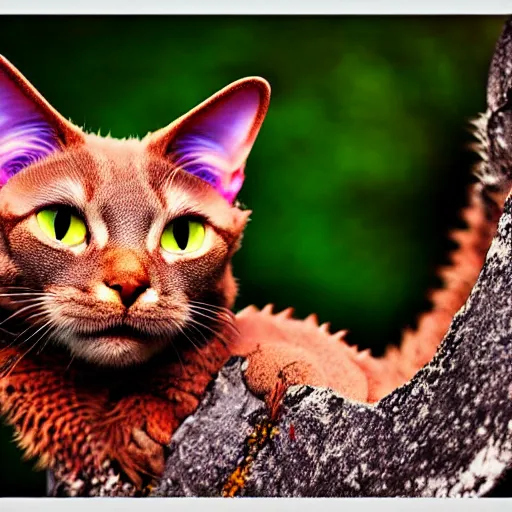 Image similar to dragon - cat, nature photography