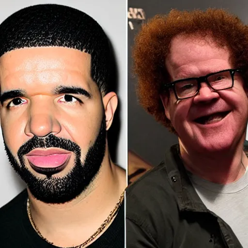 Prompt: Drake and Steve Brule morphs into a new person