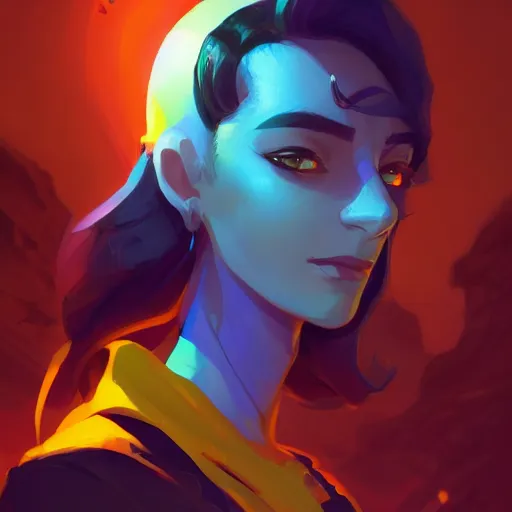 Image similar to profile portrait, maya ali mage, gloomhaven, dynamic lighting, gaudy colors, octane render aesthetic, matte painting concept art, official fanart behance hd artstation by jesper ejsing, by rhads and makoto shinkai and lois van baarle and ilya kuvshinov and rossdraws