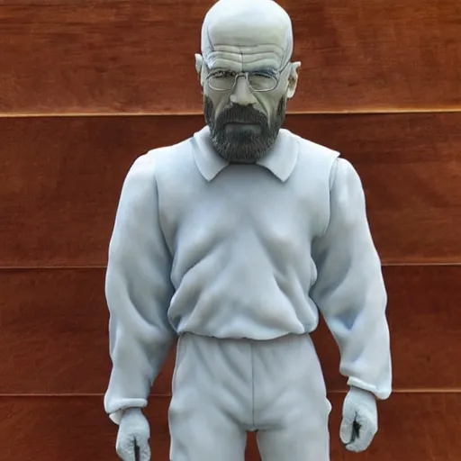 Image similar to walter white full body marble sculpture