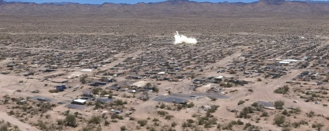 Image similar to town of Agua Fria exploding