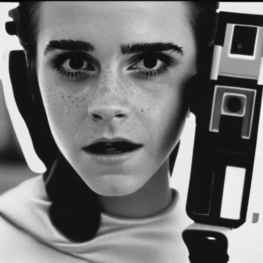 Image similar to film still of emma watson as princess leia in the 1 9 7 0 s, star wars, polaroid, photography, film, kodak