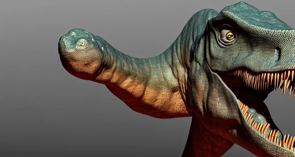 Image similar to a photo from a camera, detailed, anitomically correct, historically accurate dinosaur, subsurface scattering, realistic, featured on flickr, wide angle, horizontal orientation, very coherent, hyper realism, high detail, 8 k