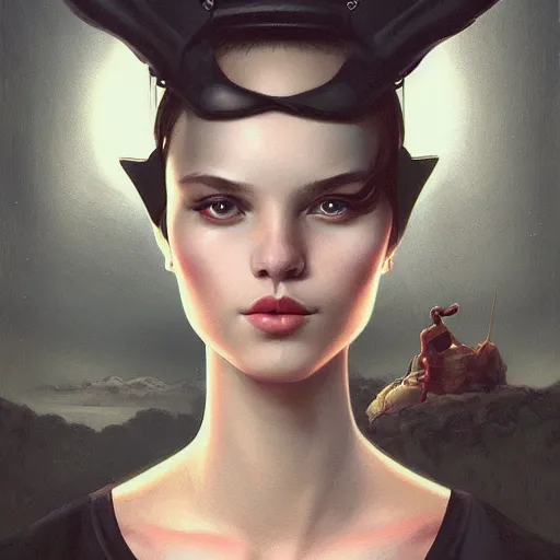 Prompt: Lofi portrait by Stanley Artgerm and Tom Bagshaw and Tristan Eaton