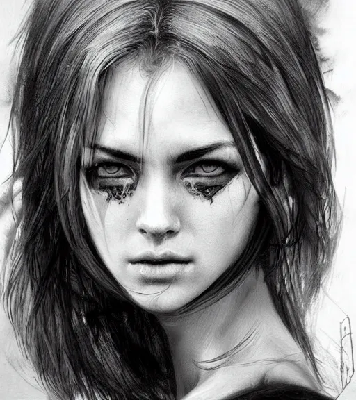 Image similar to johanson, beautiful piercing eyes, realistic face, black and white drawing, in the style of greg rutkowski, fantasy, amazing detail, epic, intricate, elegant, smooth, sharp focus